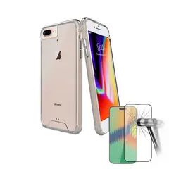 SPACE - Funda Iphone 7 Transparente con Mica 9H