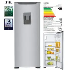 ELECTROLUX - Refrigeradora Frost 211Lts ERDM26F2HPS Gris