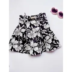 KIDS MASHMELO - Falda Tableada con Broche de Lazo para Niña