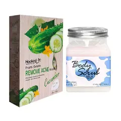 WOKALI - Pack de Mascarilla + Exfoliante de Pepino y Leche