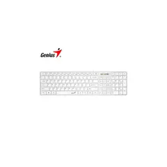 GENIUS - Teclado Cableado Smart SLIMSTAR 126 USB Multimedia - Blanco