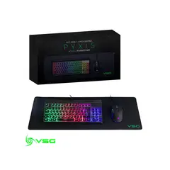 VSG - Teclado Mouse Y Mouse Pad Gamer Pyxis Negro