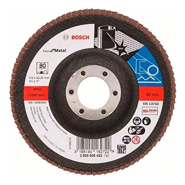 Disco Flap Best para Metal 4.5" Gr80 Curvo