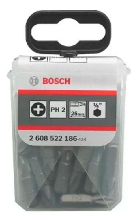 Punta Phillips 2X25mm 25 Unidades Caja Plastica