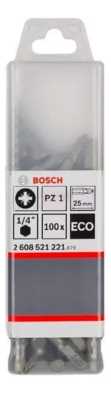 Punta Pozidriv 1X25mm 100 Unidades Caja Plastica