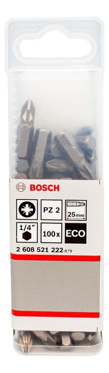 Punta Pozidriv 2X25mm 100 Unidades Caja Plastica
