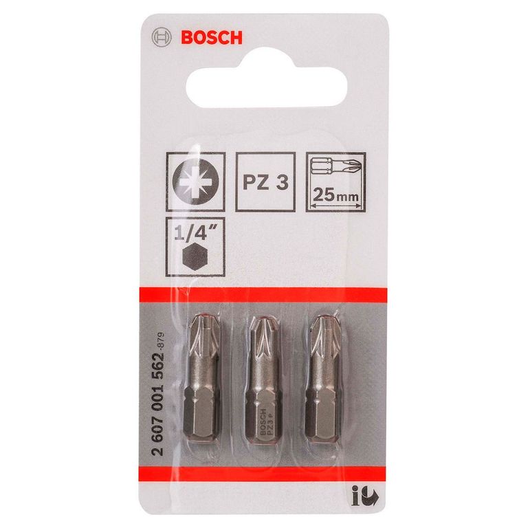 Punta Pozidriv 3X25mm 3 Unidades