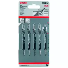 Bosch - Sierra Calar T119BOx5 HSS Curvo Fino Básico Madera