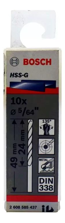 Broca Metal HSS-G X10U 2.0mm 5/64"