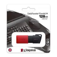 KINGSTON - Memoria Flash USB DataTraveler Exodia M 128GB Rojo