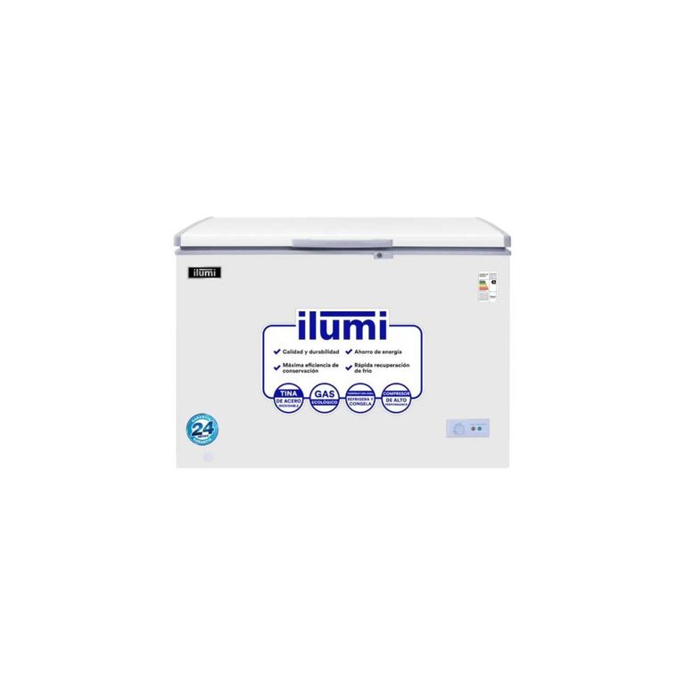 Congelador con tina de Acero Inoxidable de 340 litros - blanco