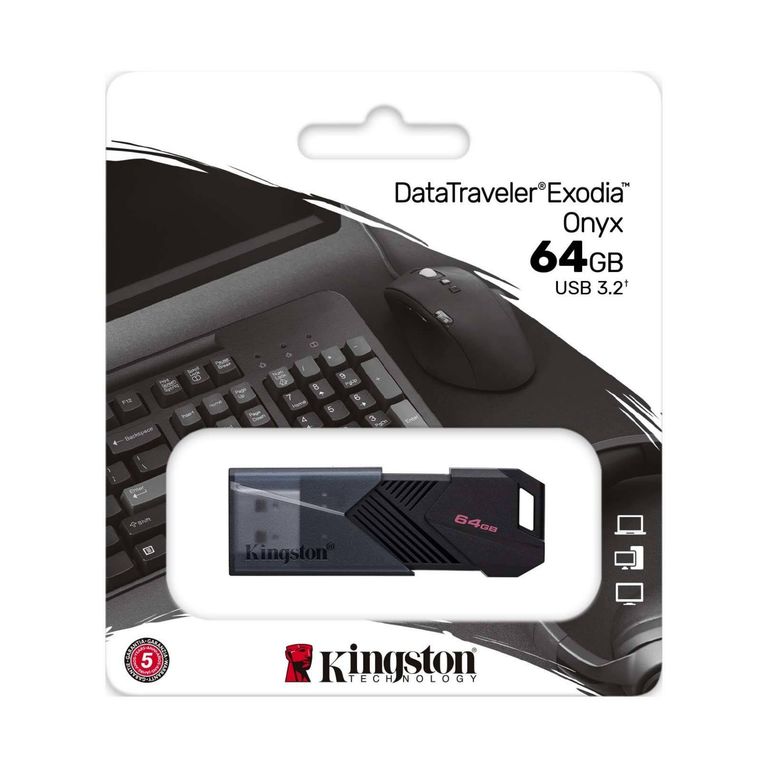 Memoria USB DataTraveler Exodia Onyx 64GB Negro