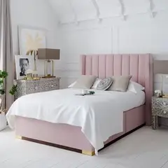 GENERICO - Cama Box Tarima + Cabecera Estela Rosa 2 plazas