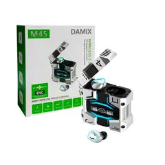 GENERICO - Audífonos Gamer Tws Bluetooth M45 con Powerbank Plateado