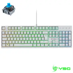 VSG - Teclado Mecánico Gamer Alnilam Blanco Switch Azul