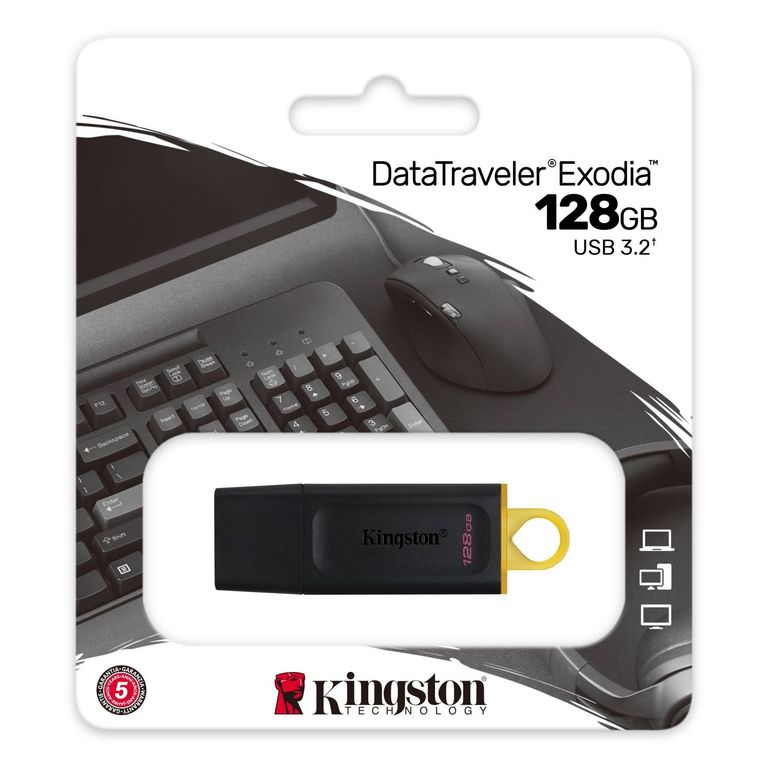 Memoria USB DataTraveler Exodia 128GB Amarillo