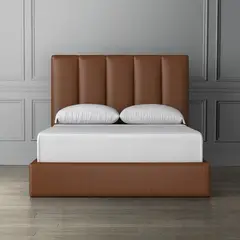 GENERICO - Cama Box Tarima + Cabecera Iron Marron King