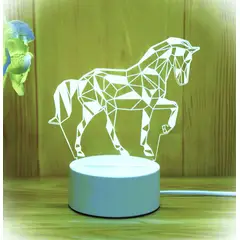 GENERICO - REGALO - LAMPARA 3D SIETE COLORES CON CAJA PARA PILAS Y CABLE USB