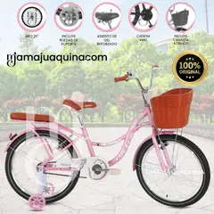 VELOX - Bicicleta Para Niña Aro 20 «LADY» con Canasta Pink