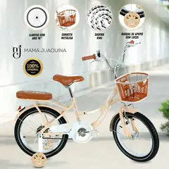 VELOX - Bicicleta Para Niña Aro 20 «LADY» con Canasta Beige