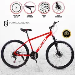 VELOX - Bicicleta Deportiva Aro 26 «TIRE URBAN» Red