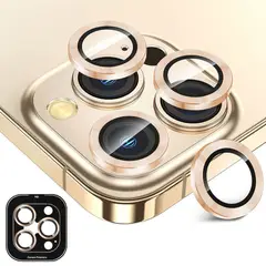 GENERICO - Protector de Cámara Metálico Compatible con iPhone 15Pro Max-15Pro Gol