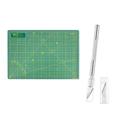 GENERICO - Cutter Bisturi De Precisión Con Cuchilla + Base De Corte A3