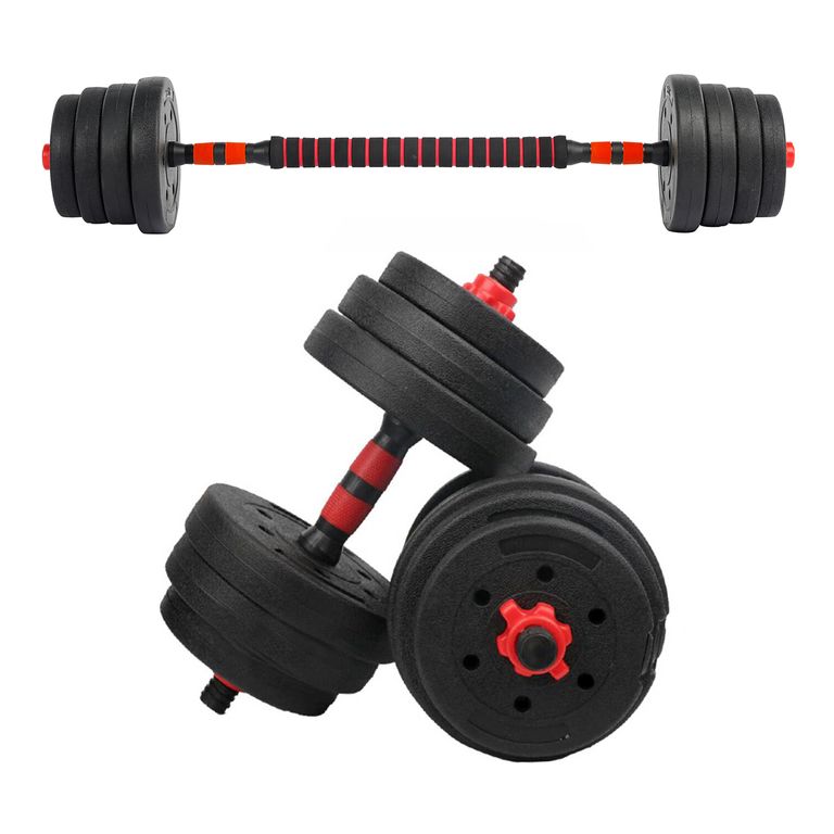 Set de Mancuernas o barra 30 kg - 2 en 1