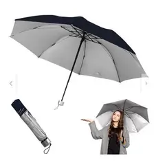 GENERICO - Sombrilla Plegable Portatil +Funda A1 negro