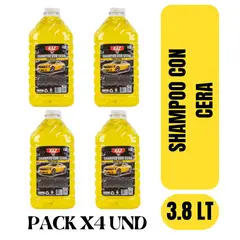 GENERAC - SHAMPOO CON CERA X4 UND KAZVEL PARA CARROS POR GALÓN 3.8 LTS