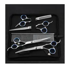 GENERICO - JUEGO DE TIJERAS DE ACERO INOXIDABLE PARA MASCOTAS - 5 UND