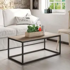 TU MESITA - Mesa de Centro Industrial Jessy color Marrón