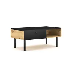 TU MESITA - Mesa de Centro Ficus color NegroDuna 1 cajón