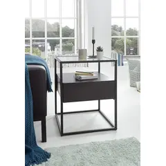 TU MESITA - Mesa Lateral tipo Industrial Benfica color Negro