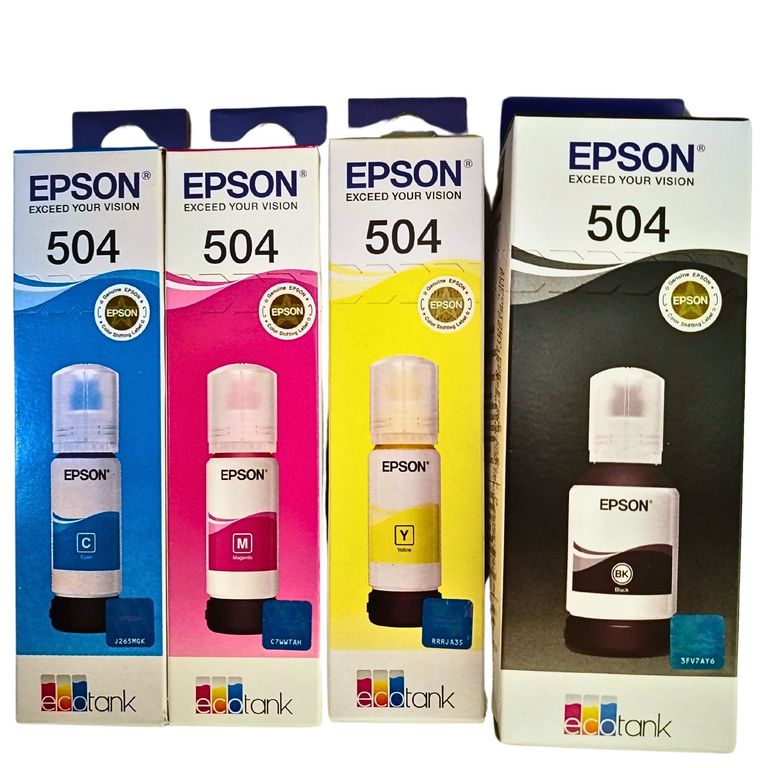 KIT DE 4 TINTAS 504, ORIGINALES