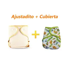 GENERICO - Pack Pañal de Tela Nocturno Ajustadito + Cubierta