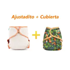 GENERICO - Pack Pañal de Tela Nocturno Ajustadito + Cubierta