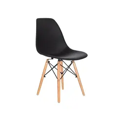 OFIDEAS - Silla De Comedor Diseño Eames Negro Polipropileno