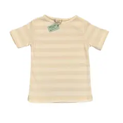 RED CARROT - Polo manga corta de algodon crema rayado