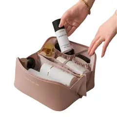 ELMEJORPRECIO - Bolso Para Cosméticos Maquillaje Multiuso Portátil Rosado