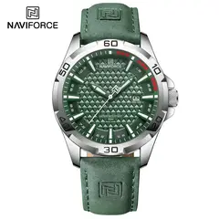 NAVIFORCE - Reloj 8023 para Hombre con Correa de Cuero en Caja