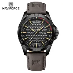 NAVIFORCE - Reloj 8023 para Hombre con Correa de Cuero en Caja