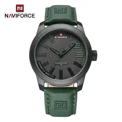 NAVIFORCE - Reloj 9202 para Hombre con Correa de Cuero en Caja
