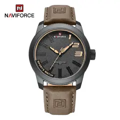 NAVIFORCE - Reloj 9202 para Hombre con Correa de Cuero en Caja