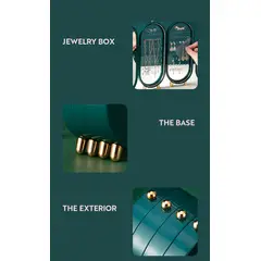 GENERICO - Joyero Organizador Plegable con Espejo 4 Cuerpos