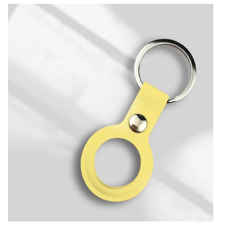 CASE DE CUERO PARA AIRTAG-AMARILLO