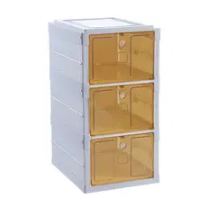 OTTOWARE - ZAPATERA PLEGABLE DE ACRÍLICO 3 NIVELES