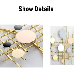 GENERICO - Adorno De Pared Decoración Arte Moderno Colgante Metalico Nórdico Elegante