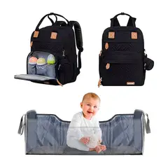 GENERICO - Mochila para bebé Yokakio con cambiador en negro