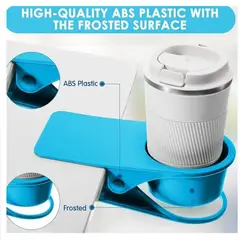 GENERICO - Portavasos para Escritorio Soporte Antiderrame Antivolcadura Celeste